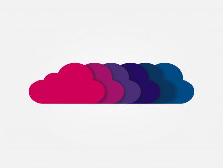 Free Stock Photo of Digital Clouds in a Row