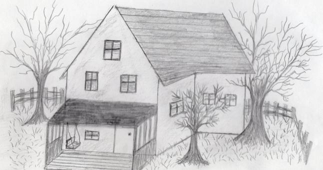 Free Stock Photo of House Drawing