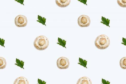 Free Stock Photo of Mushrooms and Herbs Pattern