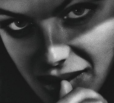 Free Stock Photo of Woman Black and White Portrait