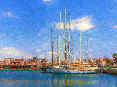 Free Stock Photo of Boat Painting