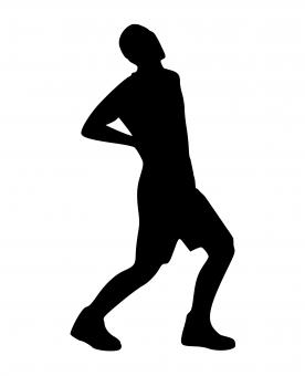 Free Stock Photo of Back Pain Silhouette
