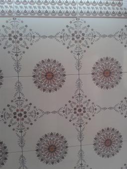 Free Stock Photo of Tiles on stairs wall