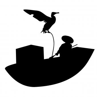 Free Stock Photo of Fisherman Silhouette