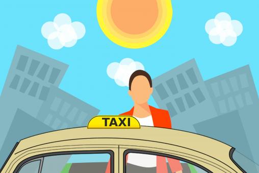 Free Stock Photo of Woman Entering Taxi