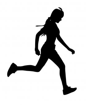 Free Stock Photo of Woman Running Silhouette