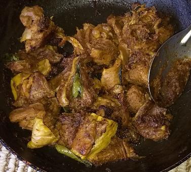 Free Stock Photo of Authentic South Indian Mutton Ghee Roast