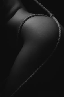 Free Stock Photo of Black and White Woman Pose with Rope