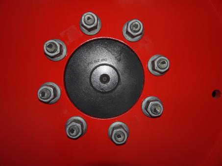 Free Stock Photo of Industrial Bolts on Red