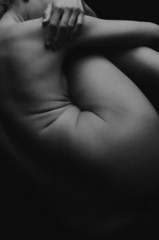 Free Stock Photo of Black and White Body Pose