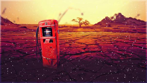 Free Stock Photo of Old gasoline station in desert