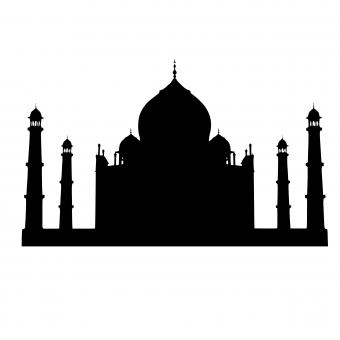Free Stock Photo of Taj Mahal Silhouette