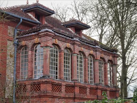 Free Stock Photo of Unusual and weird brick house of the 1900's