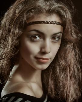 Free Stock Photo of Brown Haired Girl Portrait