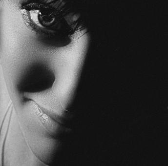Free Stock Photo of Girl Black and White Portrait
