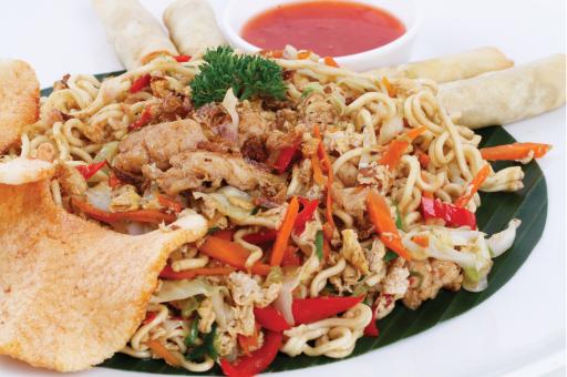 Free Stock Photo of Chicken Noodle Dish