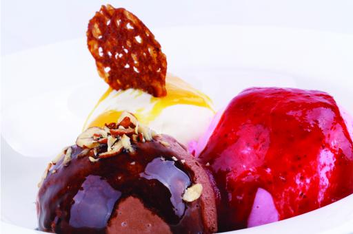 Free Stock Photo of Vanilla, Chocolate and Strawberry Ice Cream