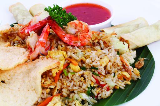 Free Stock Photo of Fried Rice Seafood