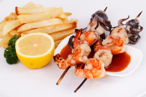 Free Stock Photo of Seafood Satay