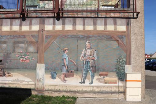 Free Stock Photo of Wall mural on residential building