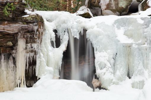 Free Stock Photo of Elakala Freeze Falls