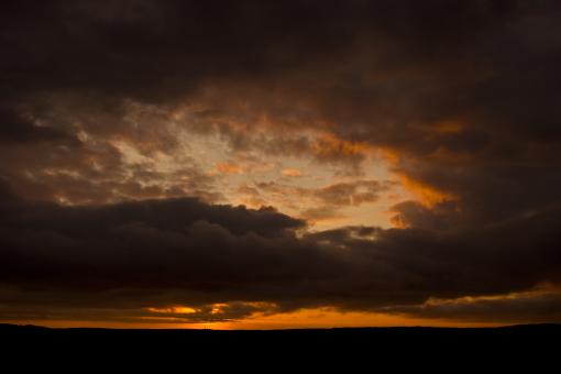 Free Stock Photo of Orange Sunset Sky