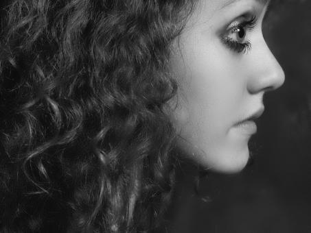 Free Stock Photo of Dark Haired Girl Portrait
