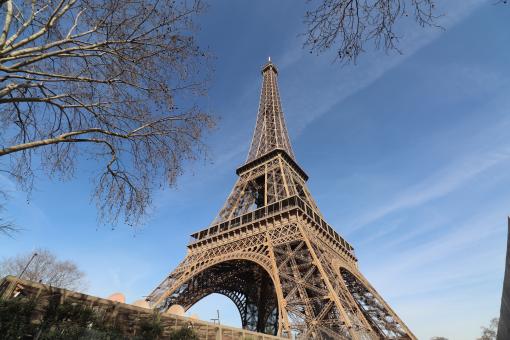 Free Stock Photo of Underneath the Eiffel Tower