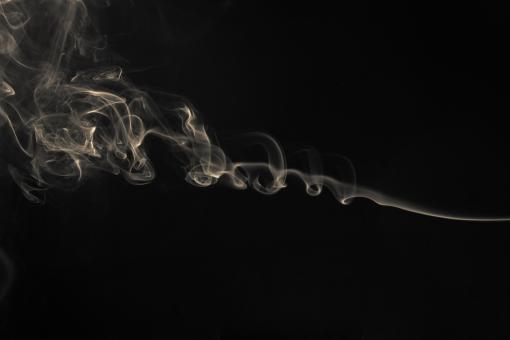 Free Stock Photo of White Swirly Smoke on Black Background