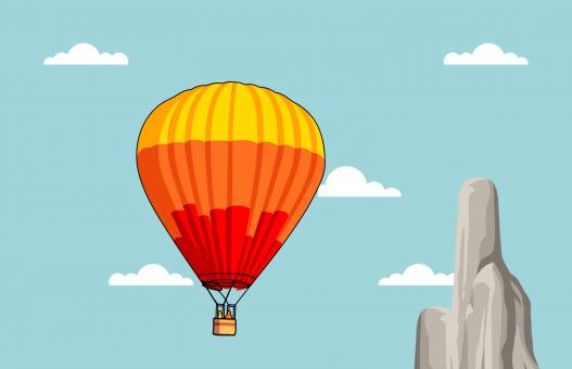 Free Stock Photo of Flying Balloon Illustration