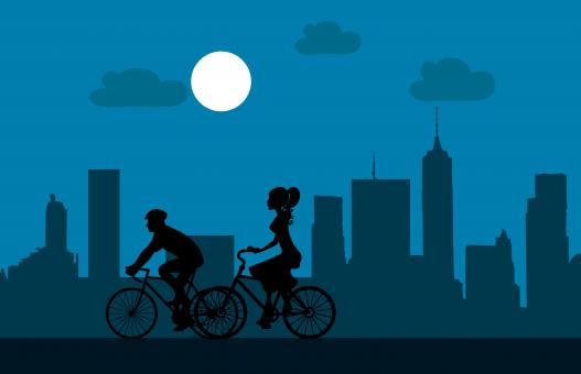 Free Stock Photo of Cycling at Night