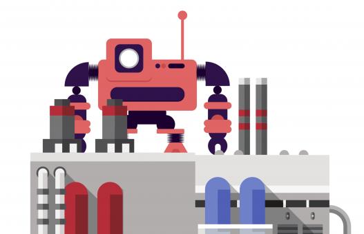 Free Stock Photo of Factory Robot Illustration