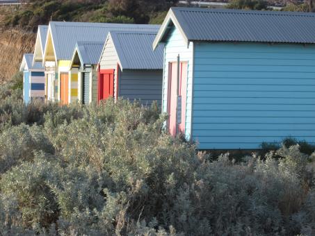 Free Stock Photo of Bath Houses in Safety Beach