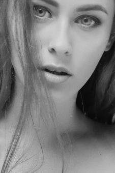 Free Stock Photo of High Key Girl Portrait