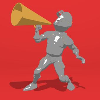 Free Stock Photo of Knight with Megaphone