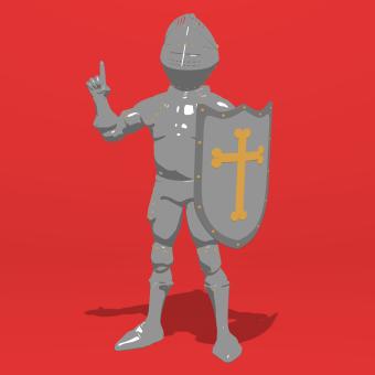 Free Stock Photo of Knight on Red Background