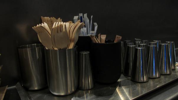 Free Stock Photo of Recyclable forks and utensils