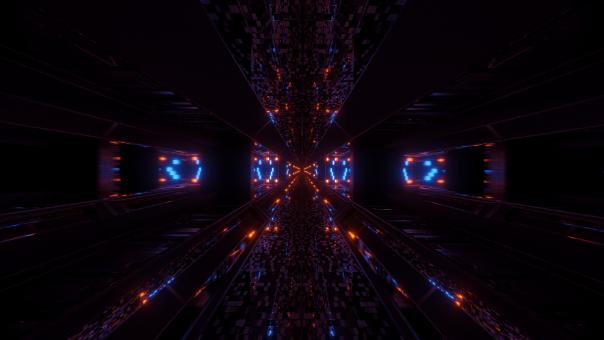 Free Stock Photo of Futuristic stylish textured sci-fi tunnel