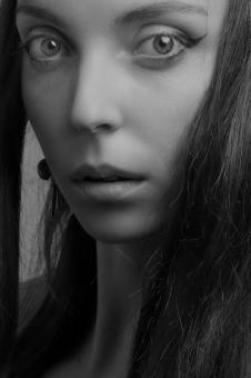 Free Stock Photo of Portrait of a Model - Black and White