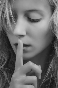 Free Stock Photo of Shush! - Woman Portrait