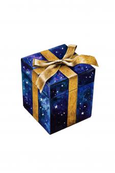 Free Stock Photo of Gift - Blue with Yellow Ribbon