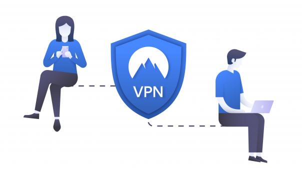 Free Stock Photo of How a VPN works illustration