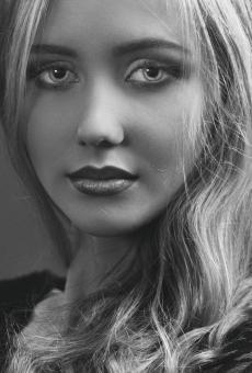 Free Stock Photo of Beautiful Model - Black and White Portrait