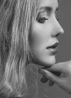 Free Stock Photo of Beautiful Model Profile - Black and White