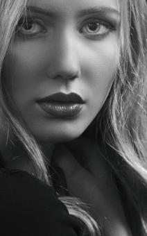 Free Stock Photo of Monochrome Girl Portrait