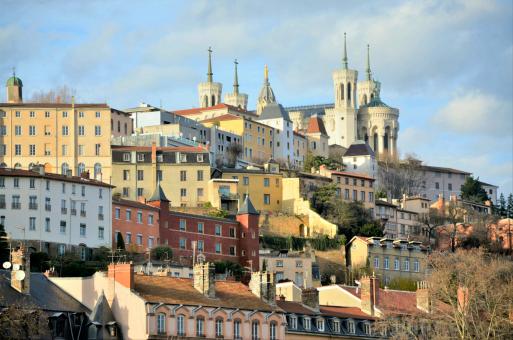 Free Stock Photo of View of old town Lyon in France