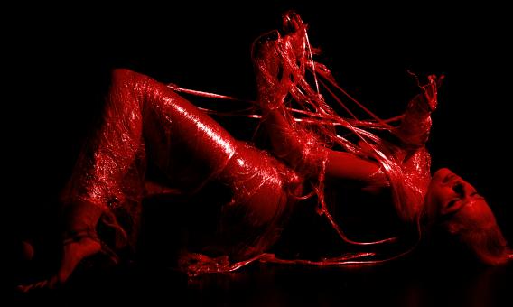 Free Stock Photo of Plastic Wrapped Girl