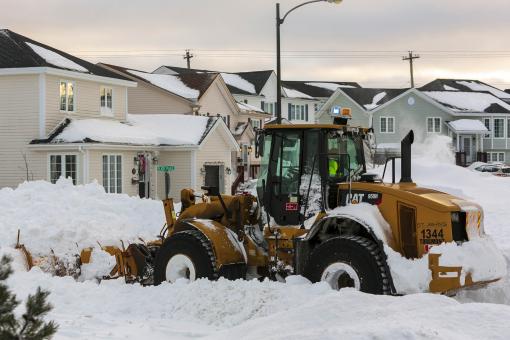 Free Stock Photo of Snow Clearing Excavator