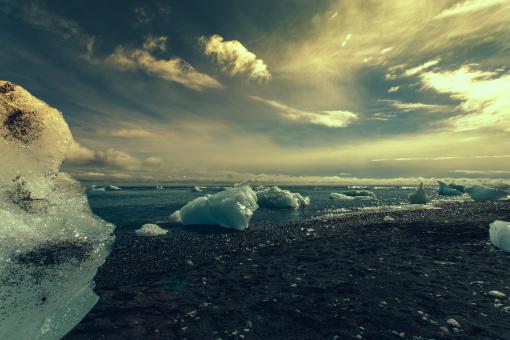 Free Stock Photo of Dreamy Glacier Beach