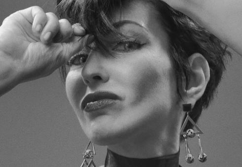 Free Stock Photo of Short Haired Woman Portrait in Black and White